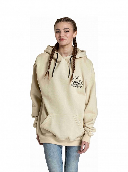 Mikina MEATFLY FRY UNI HOODIE SKULL BEIGE