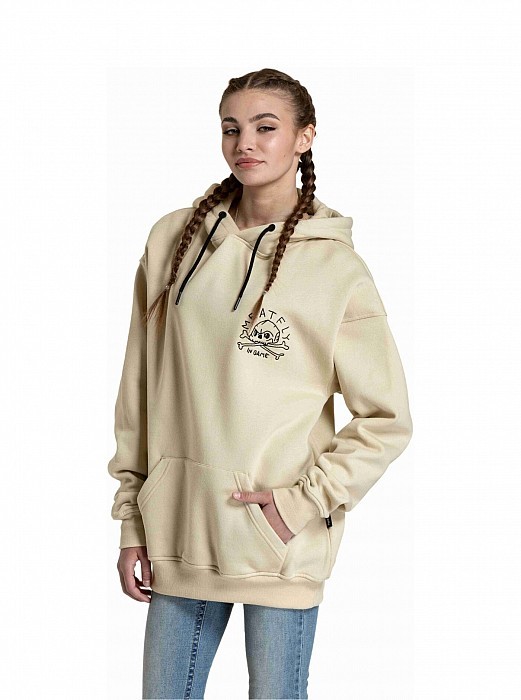 Mikina MEATFLY FRY UNI HOODIE SKULL BEIGE