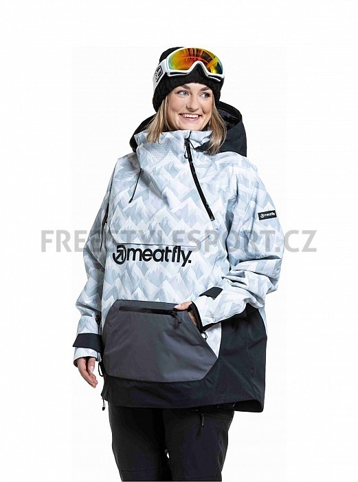Unisex SNOWBOARD & SKI BUNDA MEATFLY MADDIE 2025/26 WHITE CAMO/BLACK