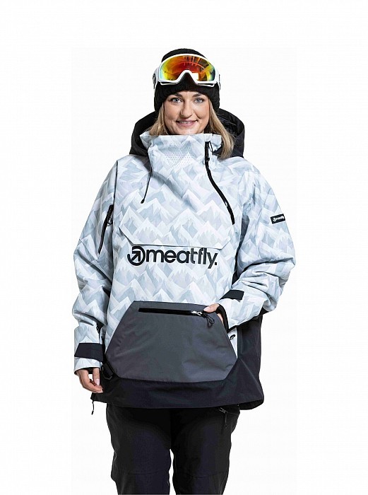 Unisex SNOWBOARD & SKI BUNDA MEATFLY MADDIE 2025/26 WHITE CAMO/BLACK