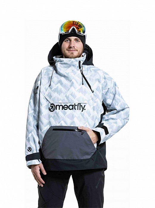 Unisex SNOWBOARD & SKI BUNDA MEATFLY MADDIE 2025/26 WHITE CAMO/BLACK