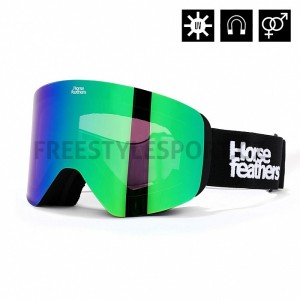 Brýle HORSEFEATHERS COLT BLACK/MIRROR GREEN