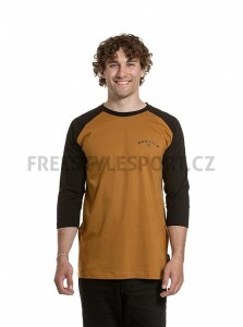 Triko MEATFLY KENNEDY RAGLAN GOLD BROWN/BLACK