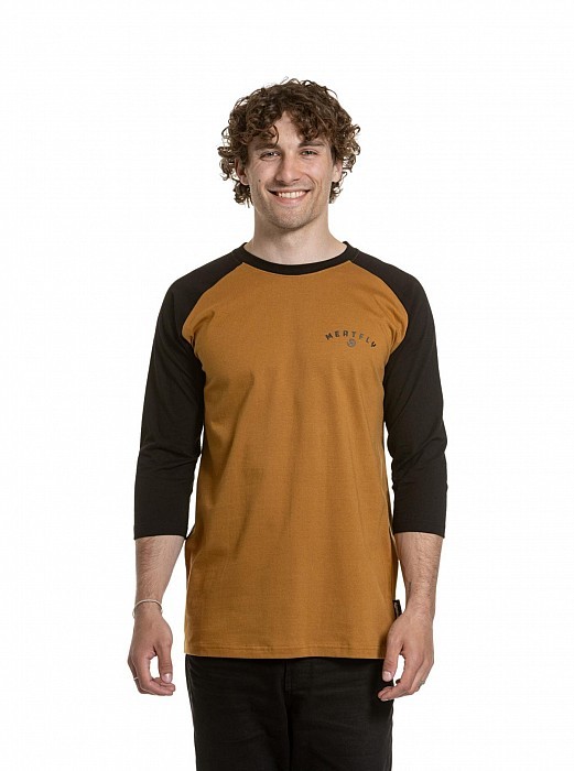 Triko MEATFLY KENNEDY RAGLAN GOLD BROWN/BLACK