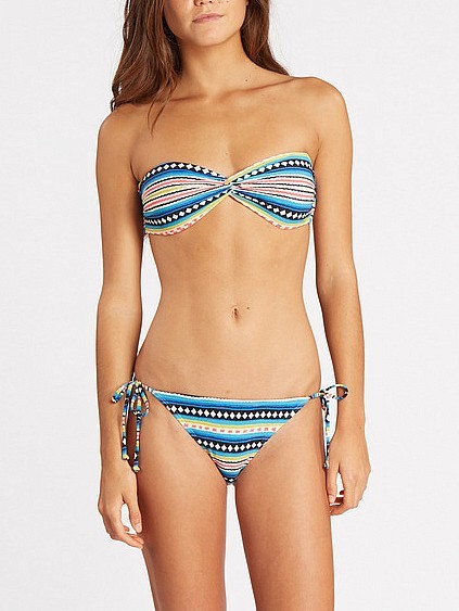 Plavky BILLABONG SOL SEARCHER TWISTED BANDEAU TOP VRCHNÍ DÍL STRIPES