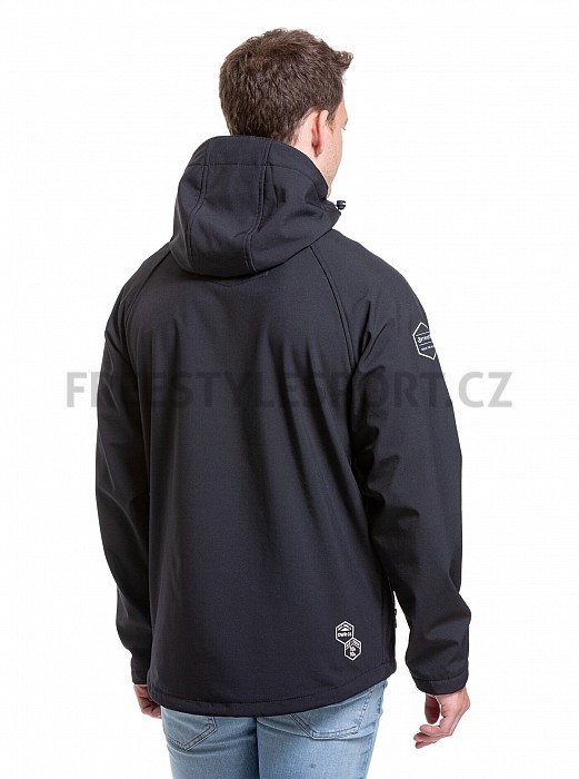 Bunda MEATFLY RASMUSSEN SOFTSHELL JACKET LOGO BLACK