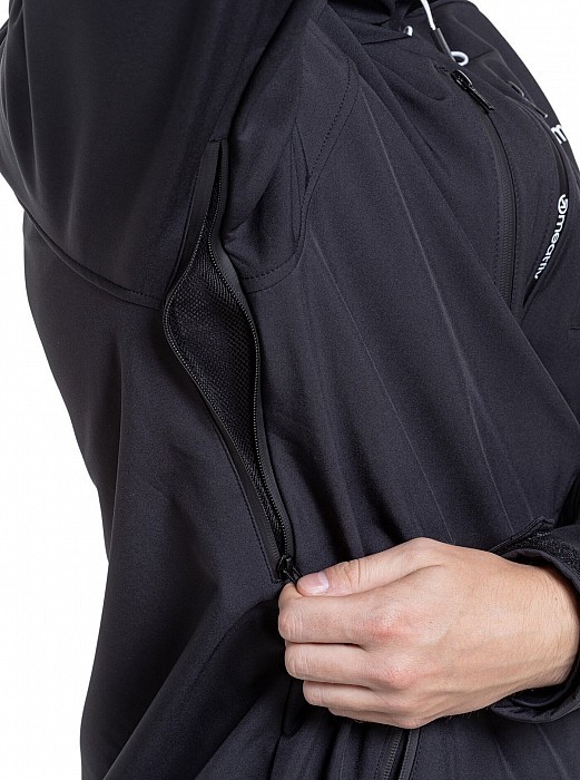 Bunda MEATFLY RASMUSSEN SOFTSHELL JACKET LOGO BLACK