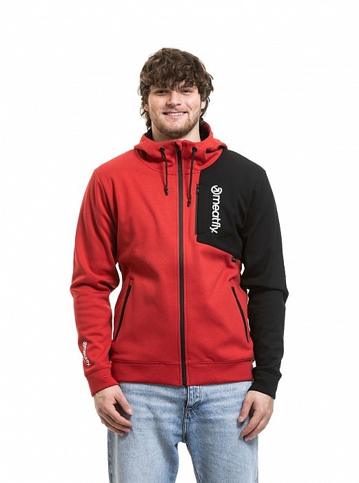 Mikina MEATFLY LIGHTYEAR TECHNICAL HOODIE RED LIGHT