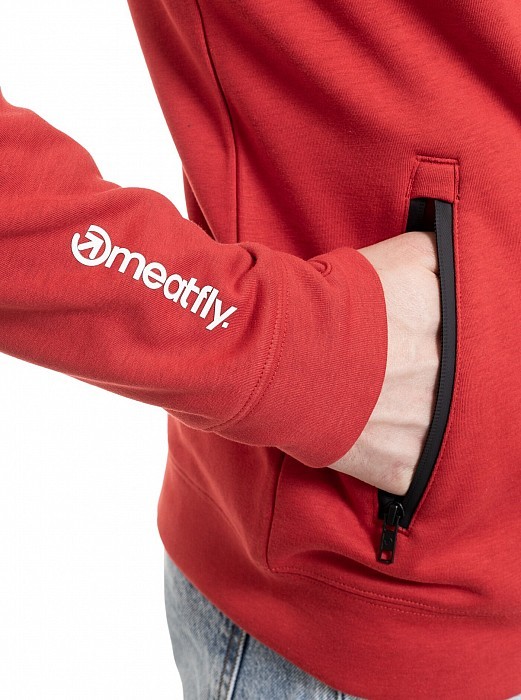 Mikina MEATFLY LIGHTYEAR TECHNICAL HOODIE RED LIGHT