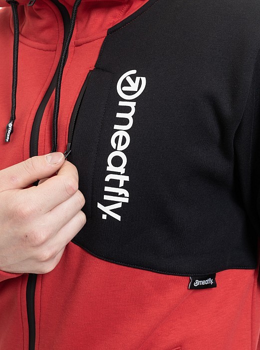Mikina MEATFLY LIGHTYEAR TECHNICAL HOODIE RED LIGHT