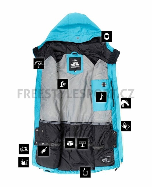 Bunda HORSEFEATHERS MARGOT JACKET SCUBA BLUE